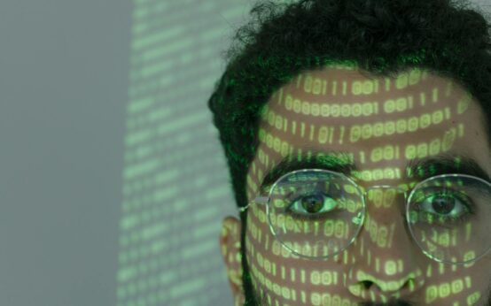 Abstract image of a security shield, representing protection against online job scams and fraud.