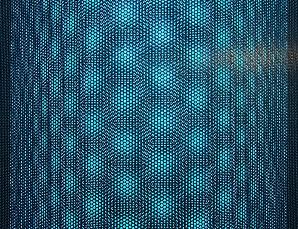 Interconnected geometric shapes symbolizing the network and strategy involved in successful Etsy selling of digital products.