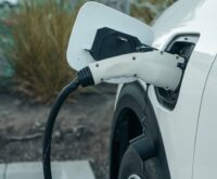 Close-up view of electric vehicle technology: lithium-ion battery cells powering modern EVs.