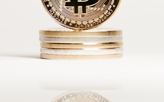 An abstract digital visualization of interconnected nodes representing a blockchain network.