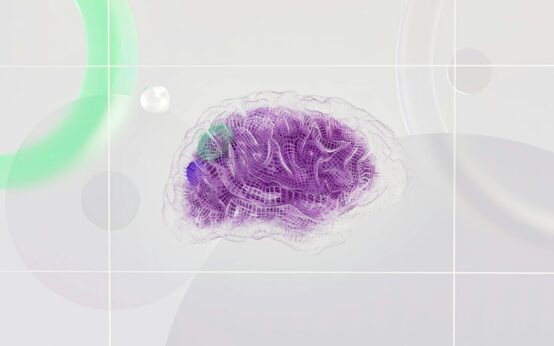 A conceptual image of an artificial neural network with interconnected nodes and glowing lines.