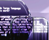 An abstract visualization of interconnected blue and purple data points forming a complex global network.