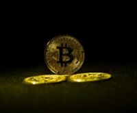 An abstract visualization of a decentralized blockchain network with interconnected nodes.