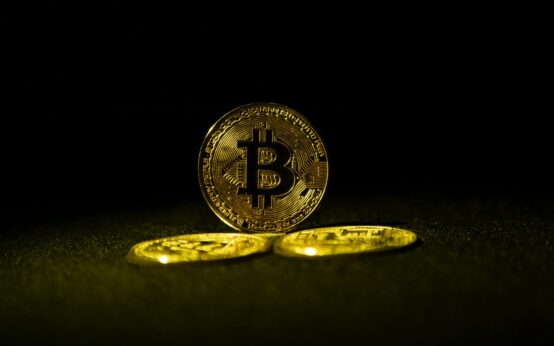 An abstract visualization of a decentralized blockchain network with interconnected nodes.