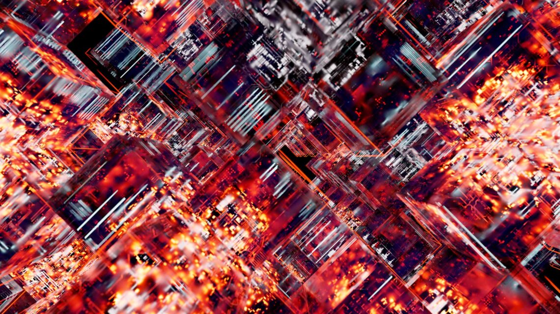 An abstract digital visualization of interconnected nodes representing a complex data network.