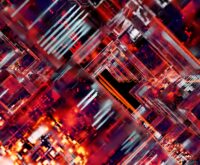 A conceptual image of a glowing, interconnected neural network representing artificial intelligence.