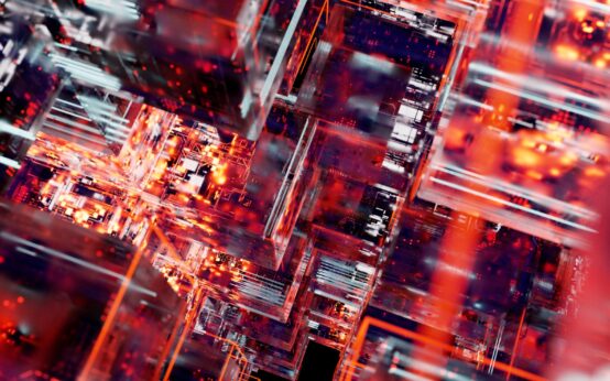 Abstract visualization of a glowing blue and purple neural network, representing the complexity of deep learning.