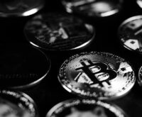 An abstract digital visualization of interconnected nodes, representing a decentralized blockchain network.