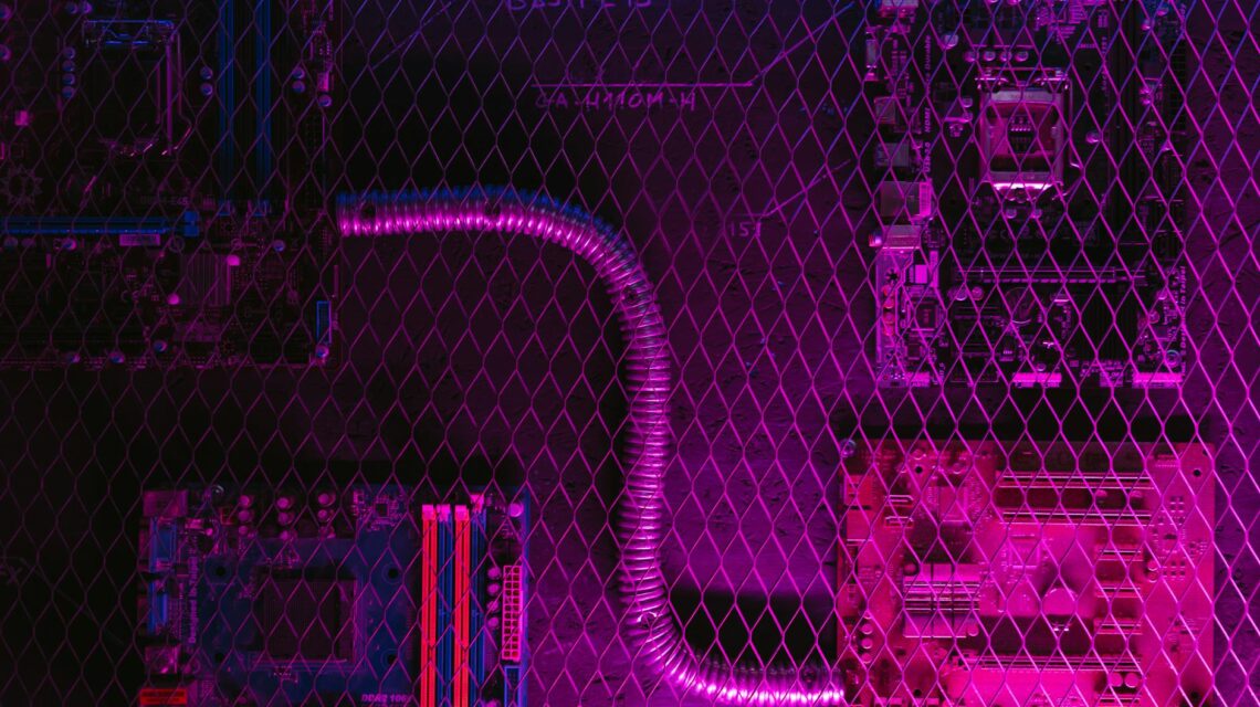 An abstract digital visualization of a glowing blue and purple neural network, representing artificial intelligence.