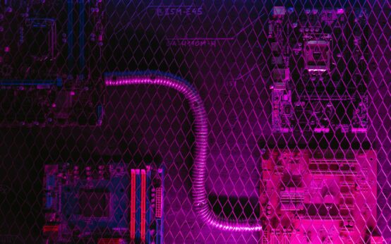 An abstract digital visualization of a glowing blue and purple neural network, representing artificial intelligence.