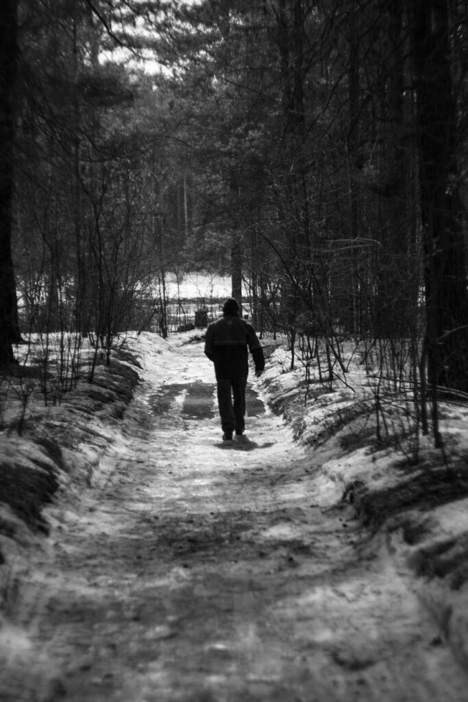 The final reward: a stunning, empty natural hot spring with steam rising into the cool mountain air.