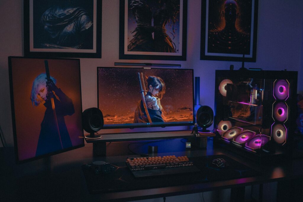 A close-up of a designer's screen showing a vibrant infographic created from blog post data.